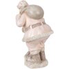 Clayre & Eef 6PR3932 Christmas Decoration Statue Father Christmas Pink 13x11x18 cm