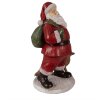 Clayre & Eef 6PR3946 Christmas Decoration Statue Father Christmas Red 16x14x26 cm