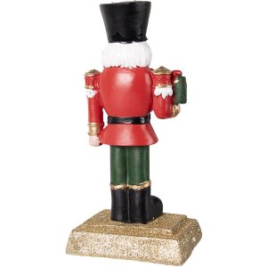 Clayre & Eef 6PR3950 Christmas Stocking Holder Nutcracker Red Green 11x10x25 cm