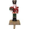 Clayre & Eef 6PR3950 Christmas Stocking Holder Nutcracker Red Green 11x10x25 cm