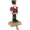 Clayre & Eef 6PR3950 Christmas Stocking Holder Nutcracker Red Green 11x10x25 cm