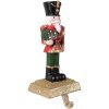 Clayre & Eef 6PR3950 Christmas Stocking Holder Nutcracker Red Green 11x10x25 cm