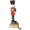 Clayre & Eef 6PR3950 Christmas Stocking Holder Nutcracker Red Green 11x10x25 cm