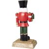 Clayre & Eef 6PR3950 Christmas Stocking Holder Nutcracker Red Green 11x10x25 cm