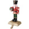 Clayre & Eef 6PR3950 Christmas Stocking Holder Nutcracker Red Green 11x10x25 cm