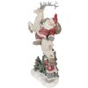 Clayre & Eef Christmas Decoration Statue Father Christmas Red White 19x10x33 cm