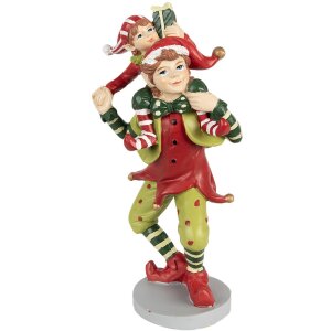 Clayre & Eef 6PR3972 Decoration Elf Red 12x9x19 cm...