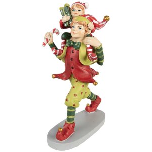 Clayre & Eef 6PR3973 Decoration Elf Red 12x9x19 cm