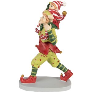 Clayre & Eef 6PR3973 Decoration Elf Red 12x9x19 cm