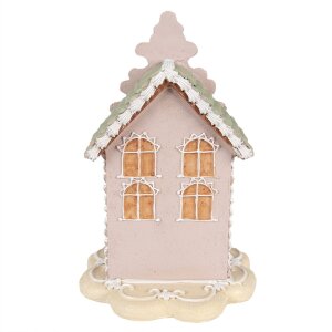 Clayre & Eef 6PR3976 Decoration House Pink 13x13x20 cm Polyresin