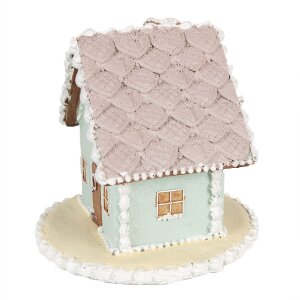 Clayre & Eef 6PR3977 Decoration House Blue 13x13x12 cm