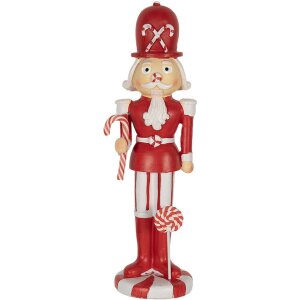 Clayre & Eef 6PR3984 Decoration Nutcracker Red White...