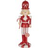 Clayre & Eef 6PR3984 Decoration Nutcracker Red White 7x7x23 cm