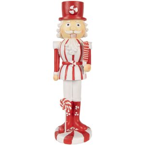 Clayre & Eef 6PR3985 Decoration Nutcracker Red White...