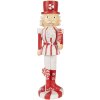 Clayre & Eef 6PR3985 Decoration Nutcracker Red White 7x7x23 cm