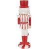 Clayre & Eef 6PR3985 Decoration Nutcracker Red White 7x7x23 cm