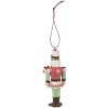 Clayre & Eef 6PR3996 Decoration Pendant Nutcracker Red White 5x3x12 cm