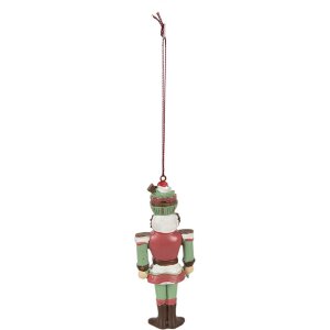 Clayre & Eef 6PR3997 Decorative Pendant Nutcracker Red White 5x3x12 cm