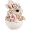 Clayre & Eef 6PR4895 Decorative Rabbit Grey Pink 13x10x15 cm