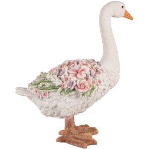 Clayre & Eef 6PR4896 Decoration Goose White Pink...