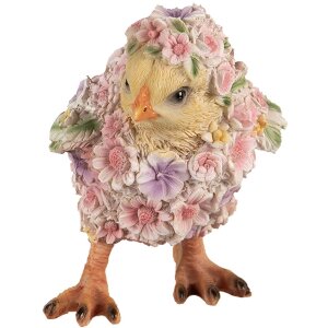 Clayre & Eef 6PR4897 Decorative Chick Pink Yellow 11x11x14 cm