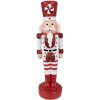 Clayre & Eef 6PR4898 Christmas Decoration Statue Nutcracker Red White 11x6x37 cm