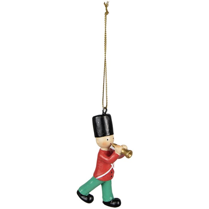 Clayre & Eef 6PR4918 Decoration Pendant Soldier Red Green 4x2x8 cm