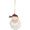 Clayre & Eef 6PR4930 Decoration Pendant Father Christmas White Red 8x5x12 cm