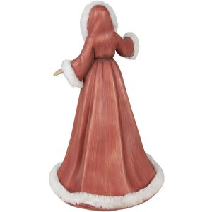 Clayre & Eef 6PR4935 Christmas Decoration Statue Angel Red 26x20x40 cm