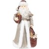 Clayre & Eef Christmas Decoration Statue Father Christmas Grey, Red 16x16x31 cm