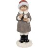 Clayre & Eef 6PR4949 Christmas Decoration Statue Child Grey, White 6x6x14 cm