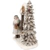 Clayre & Eef 6PR4950 Christmas Decoration Father Christmas LED White Red 22x10x23 cm