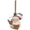 Clayre & Eef 6PR4951 Hanger Father Christmas Red White Polyresin 9x5x9 cm