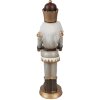 Christmas decoration statue nutcracker with calendar Grey, gold-coloured 7x7x22 cm