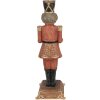 Clayre & Eef 6PR4955 Christmas Decoration Nutcracker Calendar Red Brown 10x10x32 cm