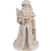 Clayre & Eef 6PR4963 Father Christmas Stand Figure Gold White 8x8x15 cm