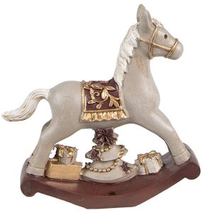 Clayre & Eef 6PR4970 Decoration Rocking Horse Grey...