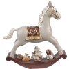 Clayre & Eef 6PR4971 Decoration Rocking Horse Grey 18x4x18 cm