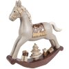 Clayre & Eef 6PR4971 Decoration Rocking Horse Grey 18x4x18 cm