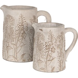 Clayre & Eef 6TE0495L Decorative jug Beige 23x16x23 cm