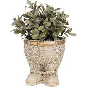 Clayre & Eef 6TE0496 Indoor Flower Pot Grey Ø 15x17 cm