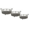 Storage basket (set of 3) grey, green 45x39x16 - 37x32x15 - 31x26x13 cm