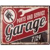 Clayre & Eef 6Y5201 Text Sign Red 25x1x20 cm Garage 7-24