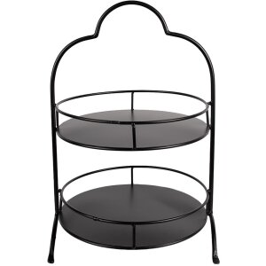 Clayre & Eef 6Y5243 2-tier etagere black Ø...