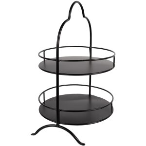 Clayre & Eef 6Y5243 2-tier etagere black Ø...