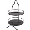 Clayre & Eef 6Y5243 2-tier etagere black Ø 30x45 cm