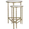 Clayre & Eef 6Y5244 Side table (set of 2) Gold coloured Ø 35x55 - Ø 30x45 cm