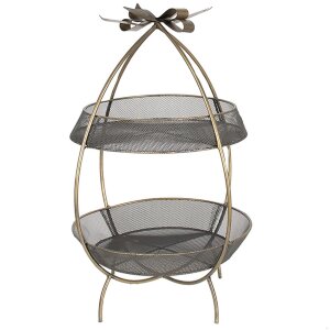 Clayre & Eef 6Y5326 Etagere 2 Tiers Gold Coloured...