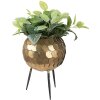 Clayre & Eef 6Y5409 Plant Holder Gold Coloured Black Ø 22x28 cm