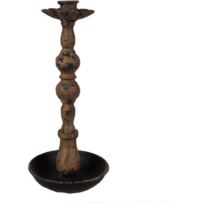 Clayre & Eef 6Y5455 Candle Holder Black Ø 11x25 cm